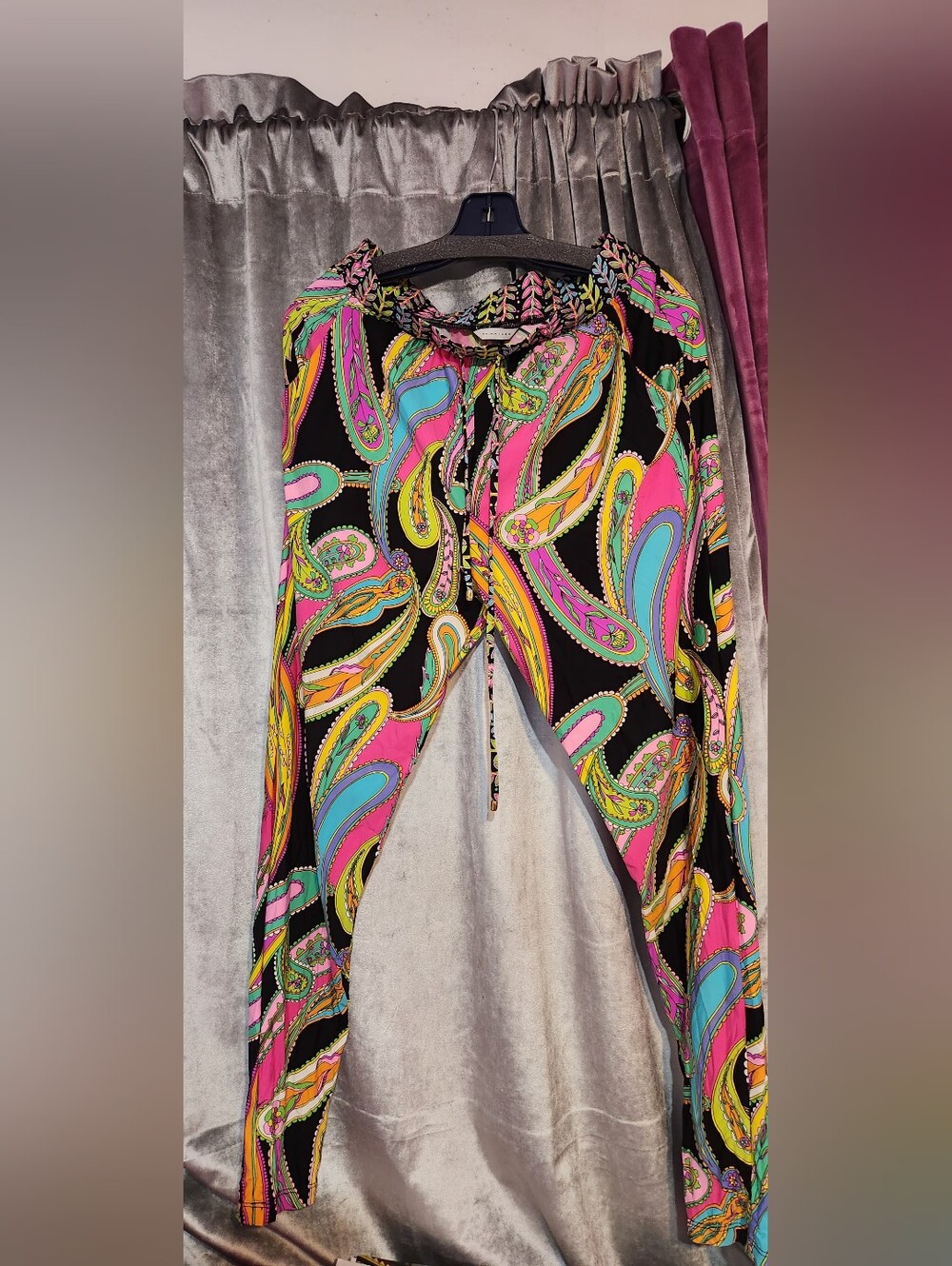 Trina Turk Women’s Paisley Drawstring Swim Cover-Up Pants - Pink Multi